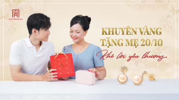 Khuyên vàng tặng mẹ 20/10 - Khẽ lời yêu thương