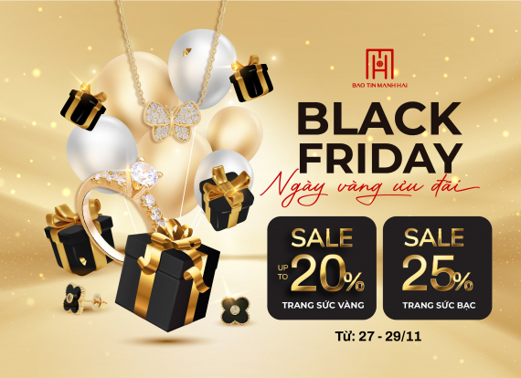 Bùng nổ ưu đãi trang sức tới 25% dịp Black Friday!