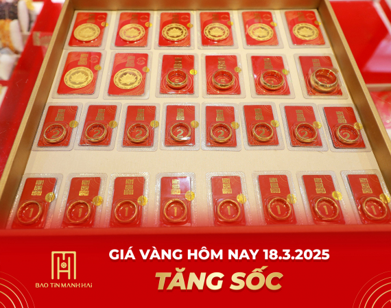 Giá vàng hôm nay 18.03.2025: Tăng sốc, liệu có chạm mốc 100 triệu đồng/lượng?