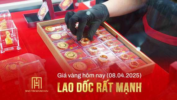 Giá vàng hôm nay (08/04/2025): Lao dốc rất mạnh