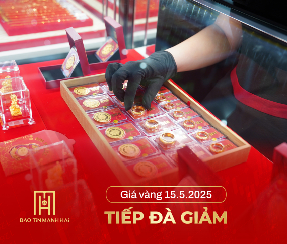 Giá vàng 15.05.2025: Tiếp đà giảm