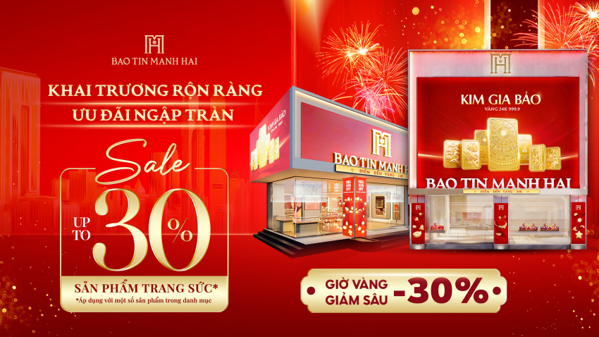 KHAI TRƯƠNG ĐỒNG THỜI 02 CỬA HÀNG ĐỊNH CHUẨN MỚI VỀ TRẢI NGHIỆM CÙNG ƯU ĐÃI TRANG SỨC TỚI 30%