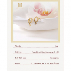 Bông tai phong cách Hàn Quốc PHBTV10CZH-410002