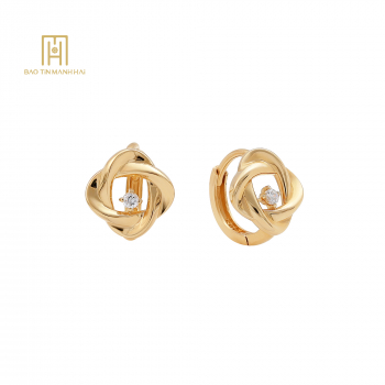 (NEW) Bông tai nhập khẩu Hàn Quốc 14k (GX1-7027-LE) NHBTV14CZH-309001