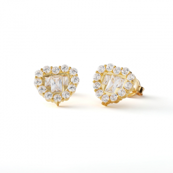 Bông tai phong cách Ý PYBTV10CZH-306001