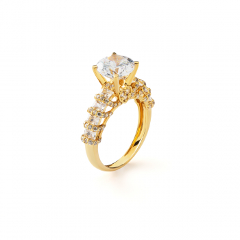 Nhẫn phong cách Ý. PYN1V10CZH-311021