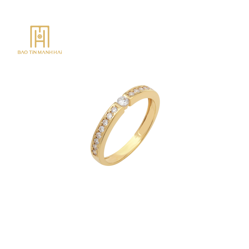 Nhẫn cưới 18K đính đá CZ- NCCNV18CZH-208003-NCCNV18CZH-208004