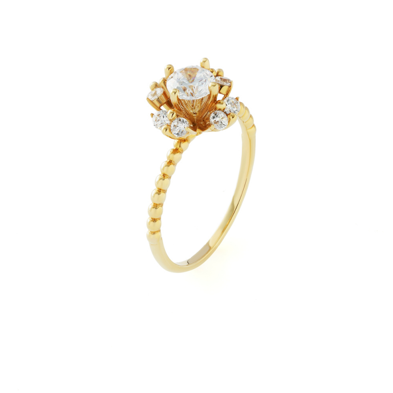 Nhẫn phong cách Ý. PYN1V18CZH-409051